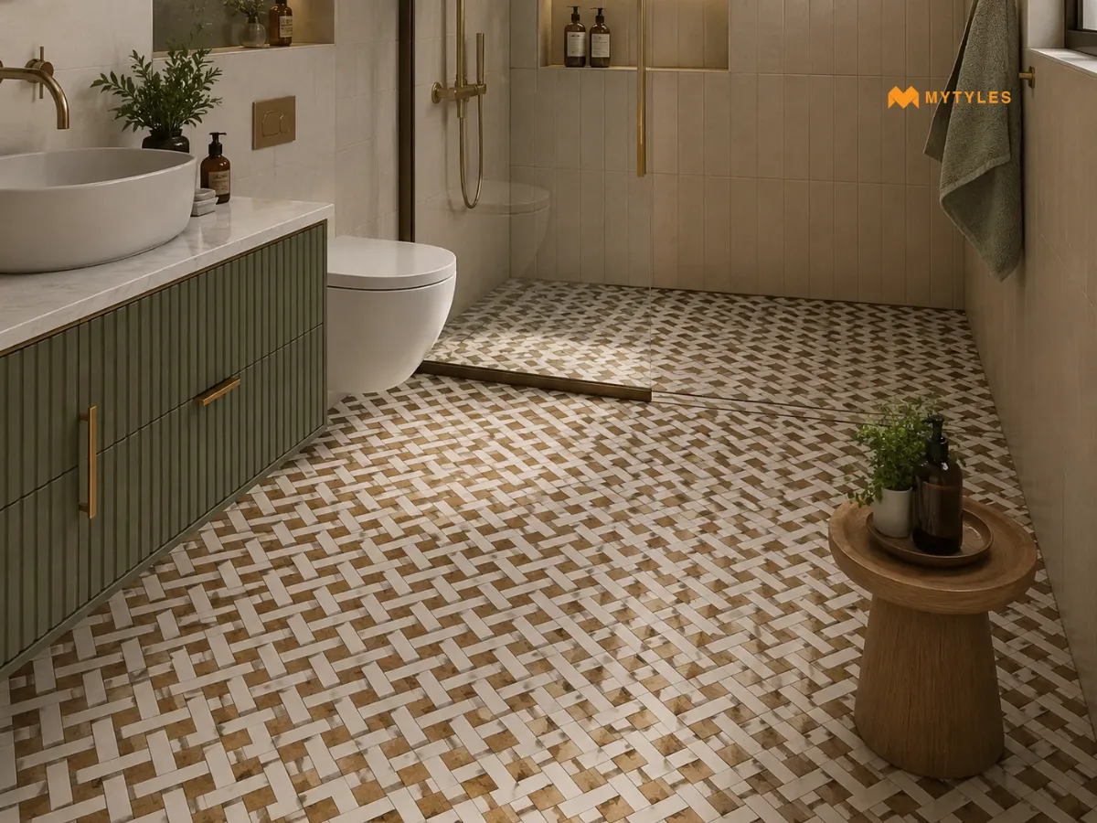 Basket Weave Tile Pattern For Decorative Floors